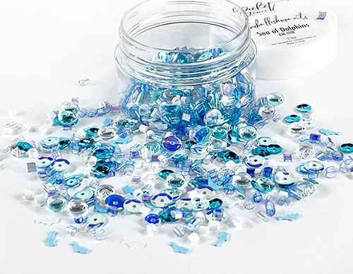 PICKET FENCE STUDIOS Sequin Jar: Dolphins